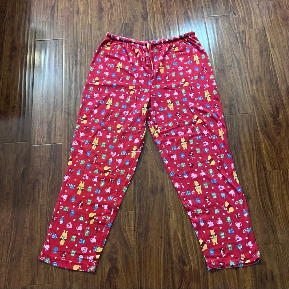 Vintage Disney Store Winnie the Pooh Red Pajama Set size large/XL - Picture 8 of 12